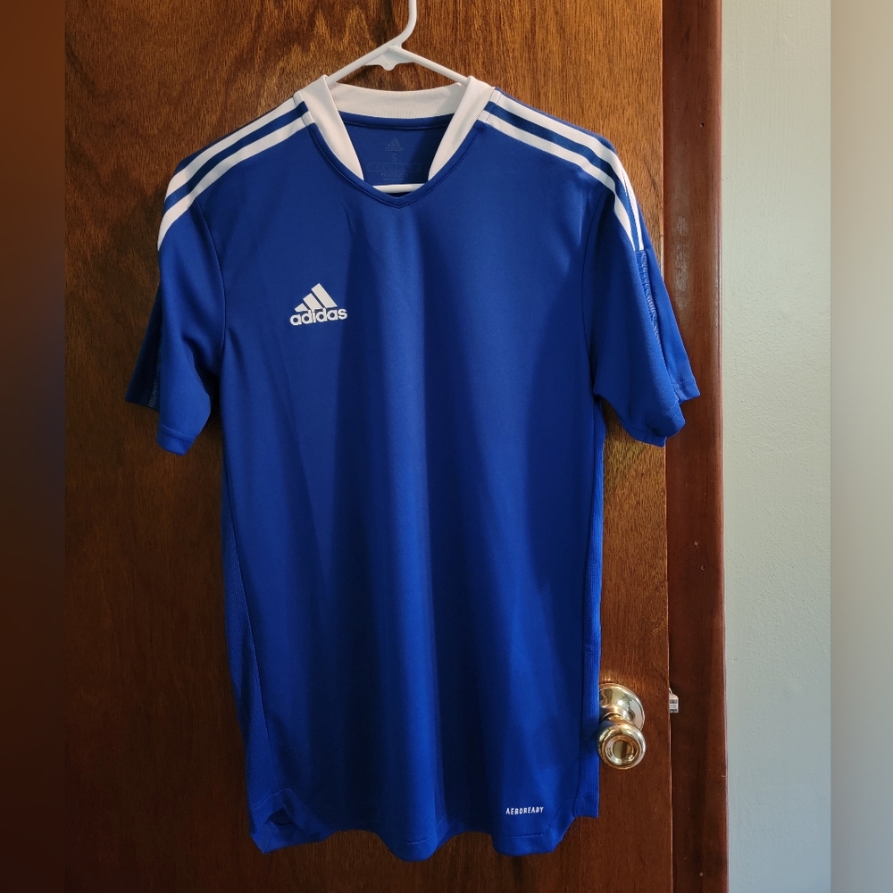 Adidas Tiro21 Aeroready Football/Soccer Royal Blue Jersey GM7589 Men’s Small